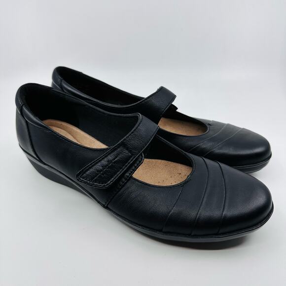 Clarks Collection WMNS Black MaryJane Kennon Style 15807 Slip On US Sz 10 Black - Picture 2 of 10
